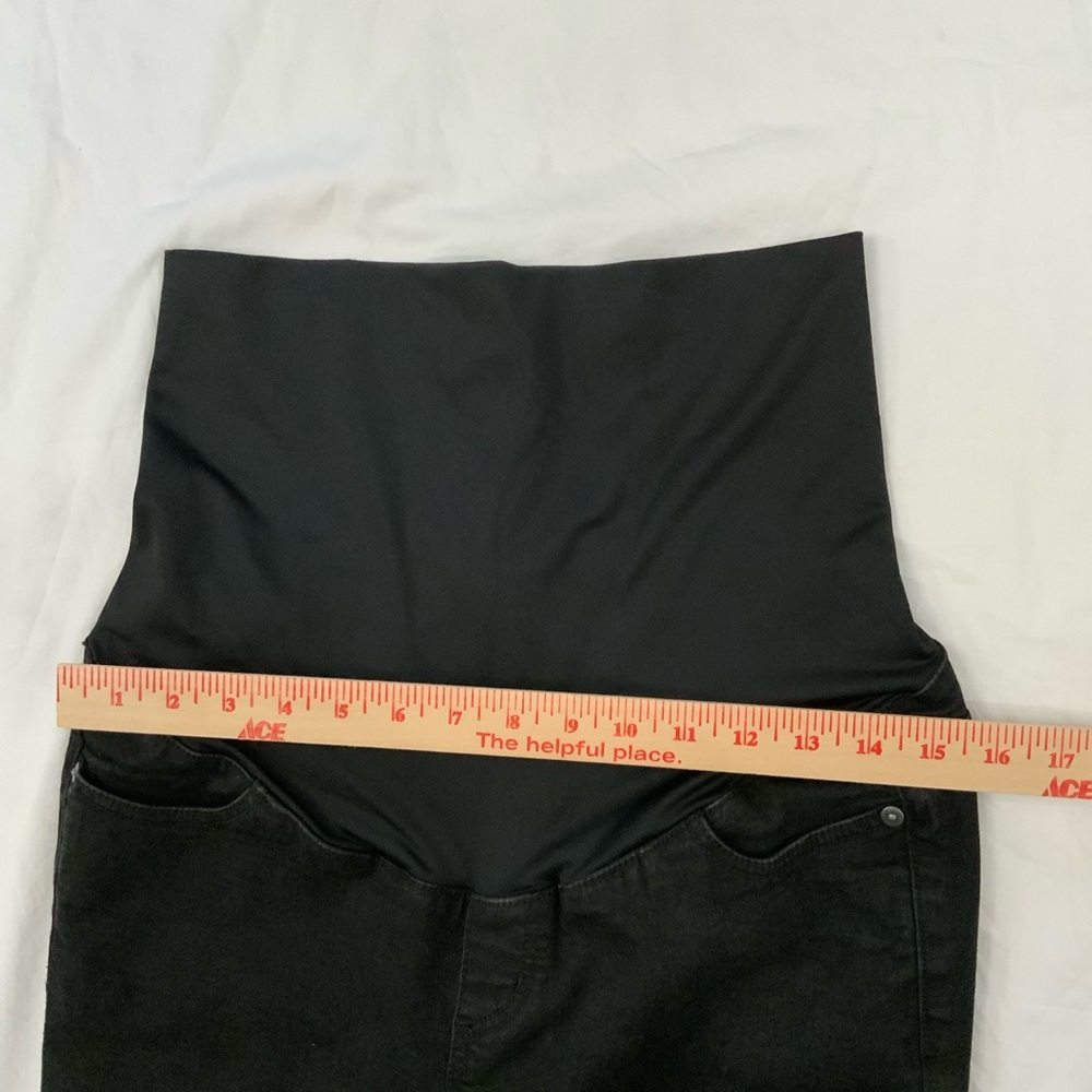 LOFT Maternity Jeans Skinny Dark Wash Stretch Full Panel Black Size 4M - Picture 5 of 11